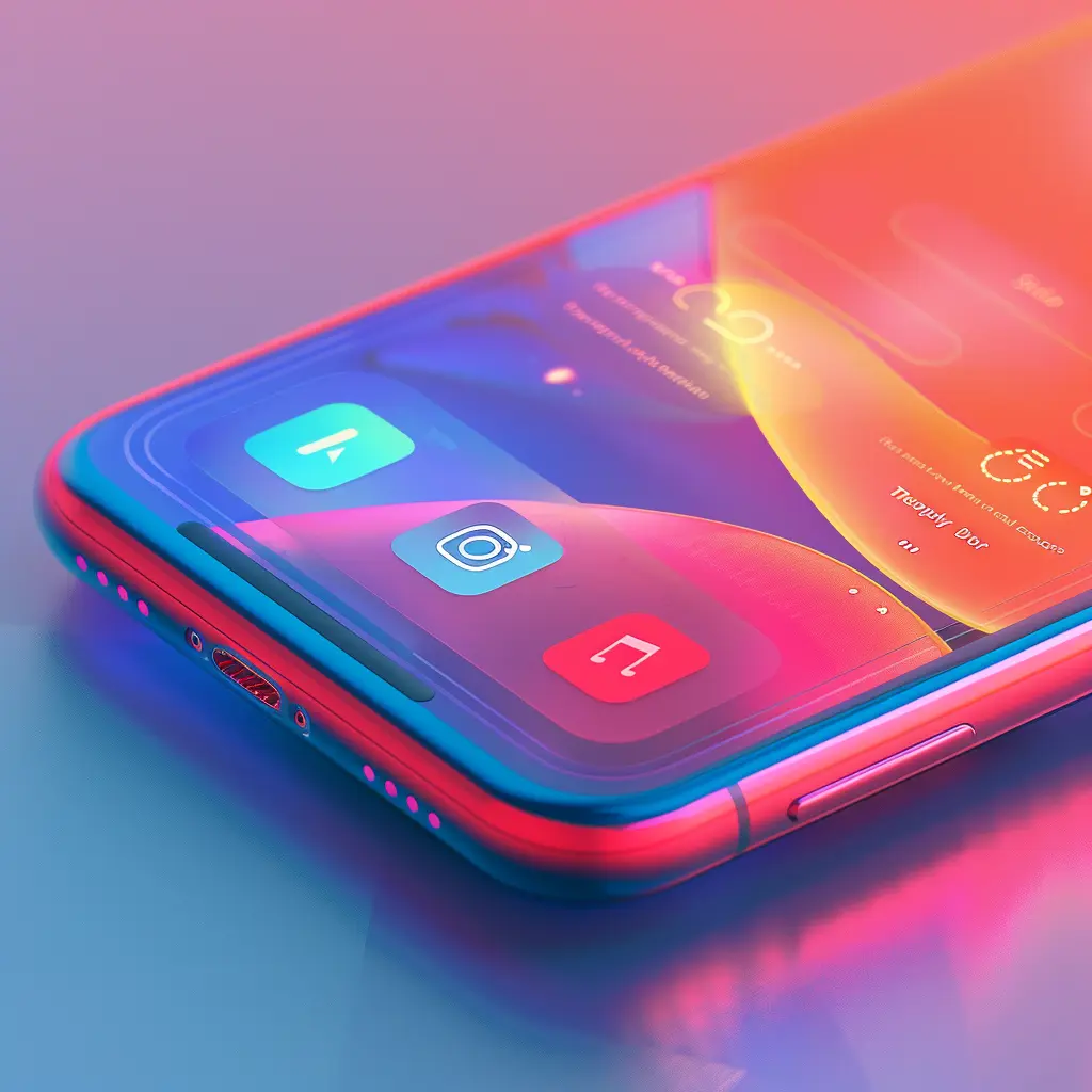 social media phone image
